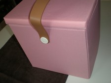 sehr schöne Aufbewahrungsbox m.Deckel + Henkel neuwertig 29x29x29 cm 32cm rose