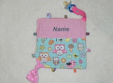 Schnuffeltuch Wunschname Tiere Mint Rosa Schmusetuch Handmade ♥ Nukki Parkplatz