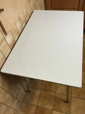 Küchentisch weiß Metallgestell 89x59cm - Top Zustand Tisch Küche Alt