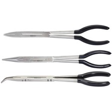 KS TOOLS Doppelgelenk-Zangen-Satz XL 3-tlg.  Flachzange Telefonzange 500.7060