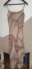 38 Debenhams Designer Träger Tanz Kleid asymmetr. Zick Zack schön Maße beachten