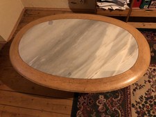 couchtisch oval mit Marmorplatte