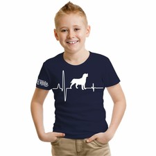 Kinder T-Shirt Labrador Herzschlag Größe 98 - 164 Mädchen Jungen Geschenk Hunde