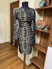 Tufi Duek Stretch Jersey Schlange Drucken Langarm Bodycon Kleid-Größe S?