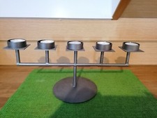  Kerzenleuchter  5 fach Teelichthalter EDELSTAHL, Top Zustand