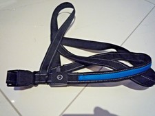 HundeGeschirr Geschirr Gr.L blau kann im Dunkeln leuchten  verstellbar 