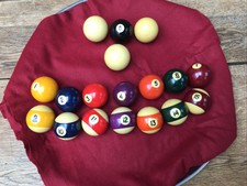 Vintage Pool Billard Kugeln Billardkugeln ca. 50 Jahre alt 