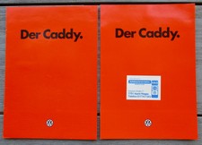 2 x VW Prospekt 80ER  CADDY 1  BENZINER DIESEL HARDTOP PLANE GOLF 1 BASIS 