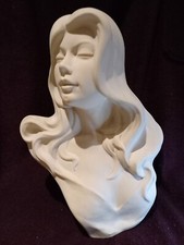 Büste  Junges Mädchen - Skulptur - Statue Figur 30 cm H.  Kunststein Poliresin