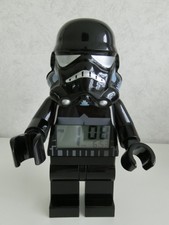 LEGO STAR WARS STORMTROOPER BLACK FIGUR WECKER / UHR CA.24cm GROSS, SEHR SELTEN