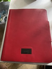 HUGO BOSS APPLE IPAD GEN 3 4 ROTE LEDERHÜLLE COVER & STÄNDER LIMITIERTE EDITION