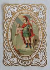 orig. Andachtsbild / Heiligenbild Florian Schutzpatron Feuerwehr FFW Spitzenbild