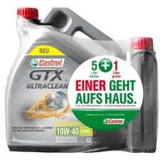 Castrol 6L GTX Ultraclean Öl 10W-40 Motor-Öl Kanister 10W40 A3/B4 VW 50101 50500