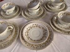 Porzellan-Kaffeetassen-Set für 8 Personen- aus~Stadtlengsfeld/ Rhön~50er Jahre~