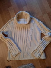 BiBa toller warmer Pullover Rollkragen beige/warmweiß Gr.0 (34/36) Neuwertig