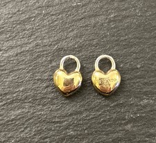 Atemberaubende herzförmige Ti Sento-Milano Ohr Charms vergoldet Sterlingsilber