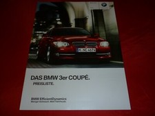 BMW 3er E92 Coupe 318i 320i 325i 330i 335i 320d 325d 330d 335d Preisliste 7/2012