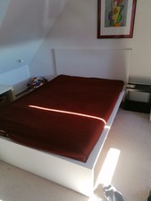 Ikea Malm Bett in weiß140 cm x 200 cm inkl. Matratze und Lattenrost