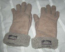 UGG Handschuhe Lammfellhandschuhe Gr. M 6,5 Grau Braun