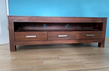 TV-Bank Lowboard und Wandregal Massivholz