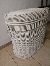 Wäschekorb Wäschebox Wäschesortierer Rattan lackiert Sitztruhe