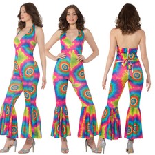 Neue Damen Tie Dye Jumpsuit Frauen Urlaub Strand Ärmellos Playsuit