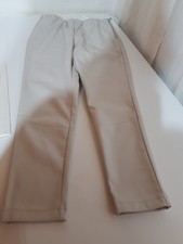 Laura Kent Damen Lederimitat Legging Stretchhose Farbe stein Kurzgröße 20 NEU