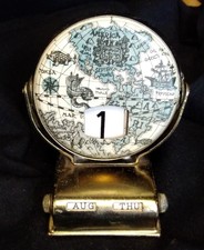 Metall ewiger Schreibtisch Kalender Karte Globus 