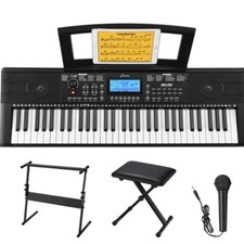 Donner 61 Tasten Keyboard Klavierset,E Piano/Keyboard+Ständer/Digitalklavierbank