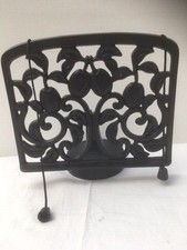 Gusseisen schwarz Buch Ständer mit String gewichteten Seite, einstellbarer Winkel