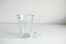 Leonardo * Vase *  Transparent Glas + Aschenbecher 60er Jahre Vitage klein