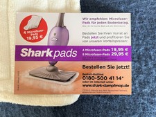 Shark Dampfmop Dampfreiniger 5 Ersatz Pads mit Teppichgleitsohle