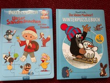 2 Puzzlebücher Unser Sandmännchen und seine Freunde Und Der Kleine Maulwurf