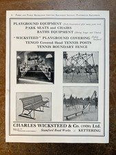 Charles Wicksteed - Kettering - Spielgeräte etc 1936 Pressschneiden r458
