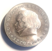 * 10 Mark * DDR * 1970 * Ag * 200. Geburtstag Ludwig van Beethoven * st * (578)