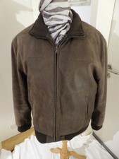 Cinque Herren Echtlederjacke Cow Velvet m. Winterfutter, Braun, Gr. L, wie NEU