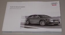 Betriebsanleitung Audi A4 Allroad Quattro Typ B8 Stand Januar 2009 in Deutsch!