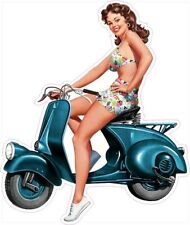 Form Vinyl Aufkleber Retro Vintage Pin-up Mädchen Laptop Fenster Roller Mod cool