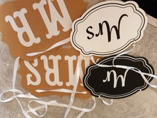 Hängeschilder Hochzeit Mr & Mrs