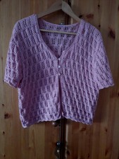 *** Handarbeit *** niedliches gestricktes Jäckchen in rosa -  Gr. L