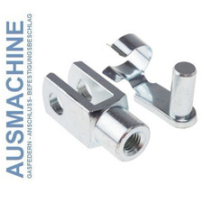 Gabelkopf M4 M6 M8 M10 verzinkt Gabelgelenk Sicherungsbolzen ES-Bolzen Gasfeder 