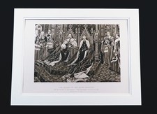  König Edward VII. Königin Alexandra Porträt britisches Königshaus antiker Druck 1901