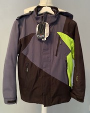 CMP; SKI JACKE; GR. 152 (12J); BLAU-GRAU; ABNEHMBARE KAPUZE; NEUWERTIG;CLIMAPROT