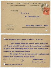 42436 - Mi.Nr. 163 - Eckardt & Köttgen Eisenwaren - Elberfeld 11.12.1921