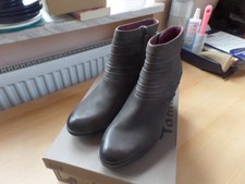 Stiefeletten Tamaris Schuhe Größe 39 Echtleder grau-taupe neuwertig! 