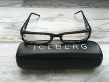 ICEBERG IC03601 Brille Brillengestell schwarz Kunststoff Schrift silber NEU
