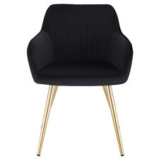 Esszimmerstuhl Küchenstühle Samt Metall Wohnzimmerstuhl Polsterstuhl Schwarz
