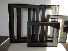 Schattenfugenrahmen 24x30 - 30x40cm gold silber Bilderrahmen Keilrahmen Leinwand