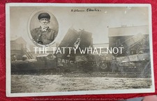 RP, EISENBAHNUNFALL POSTKARTE: H. O'CONNOR. EBBW VALE. Herr J. MORRIS. DER FAHRER.