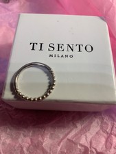 ti sento silber stapelbarer Bubble Ring
